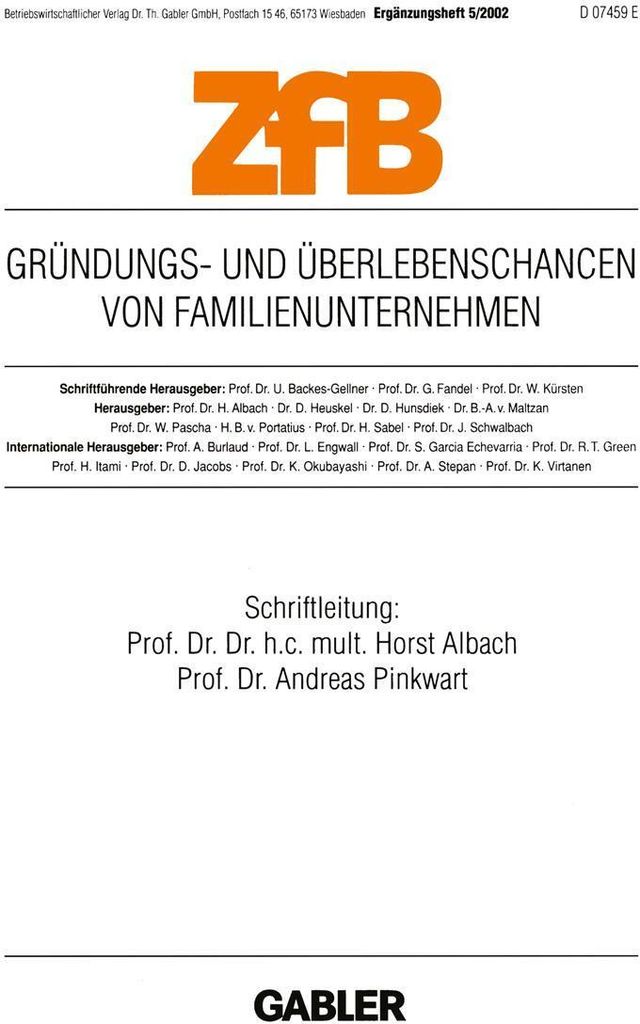 Gründungs- und Überlebenschancen von Familienunternehmen