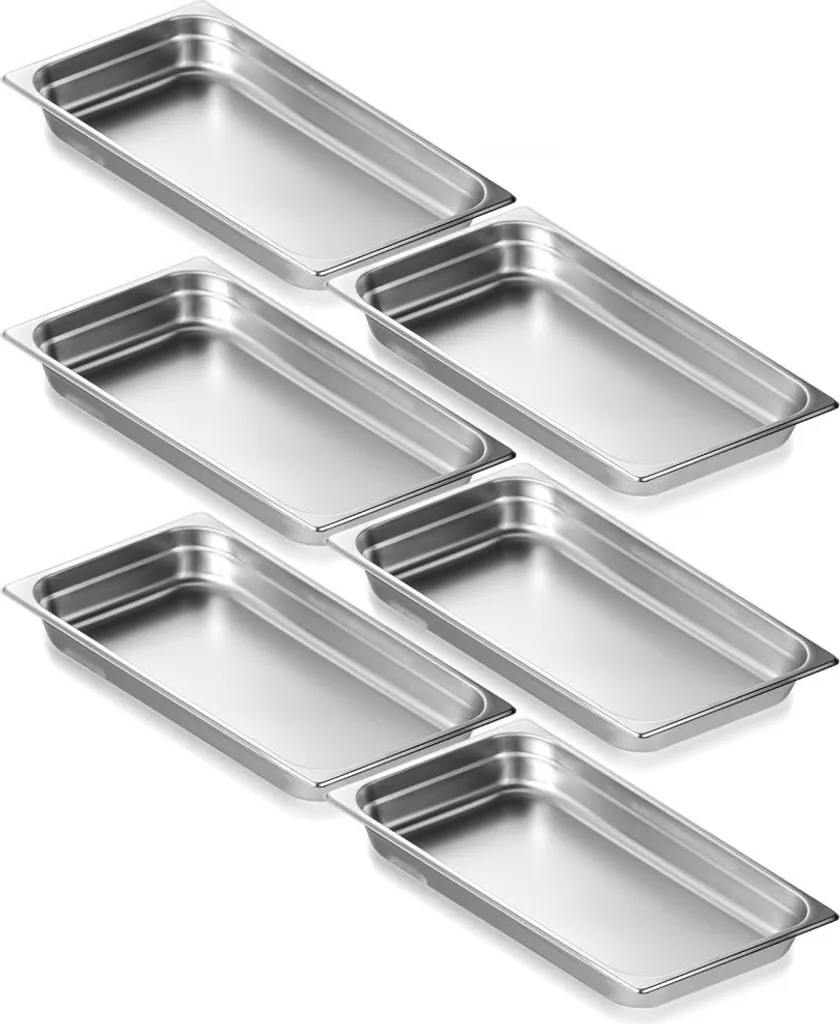 Bacs Gastro GN 1/1 Inox Lot de 6 : Finies les Déformations en Cuisine