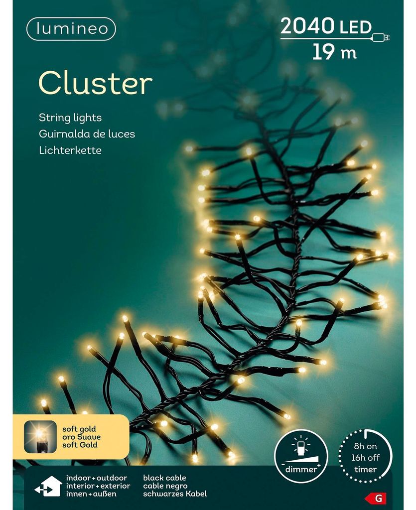 Lichterkette mit 2040 LEDS - 19M - Soft Gold - 2700K - IP44 Immagine del prodotto 