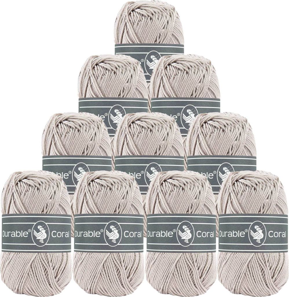 10x50g Strickgarn Häkelgarn Durable Coral 90 Farben Baumwollgarn Sommergarn