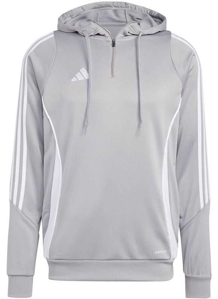 Adidas - "Tiro 24" Kapuzenpullover mit kurzem Reißverschluss für Herren - Training MR1791 (XXL) (Grau)