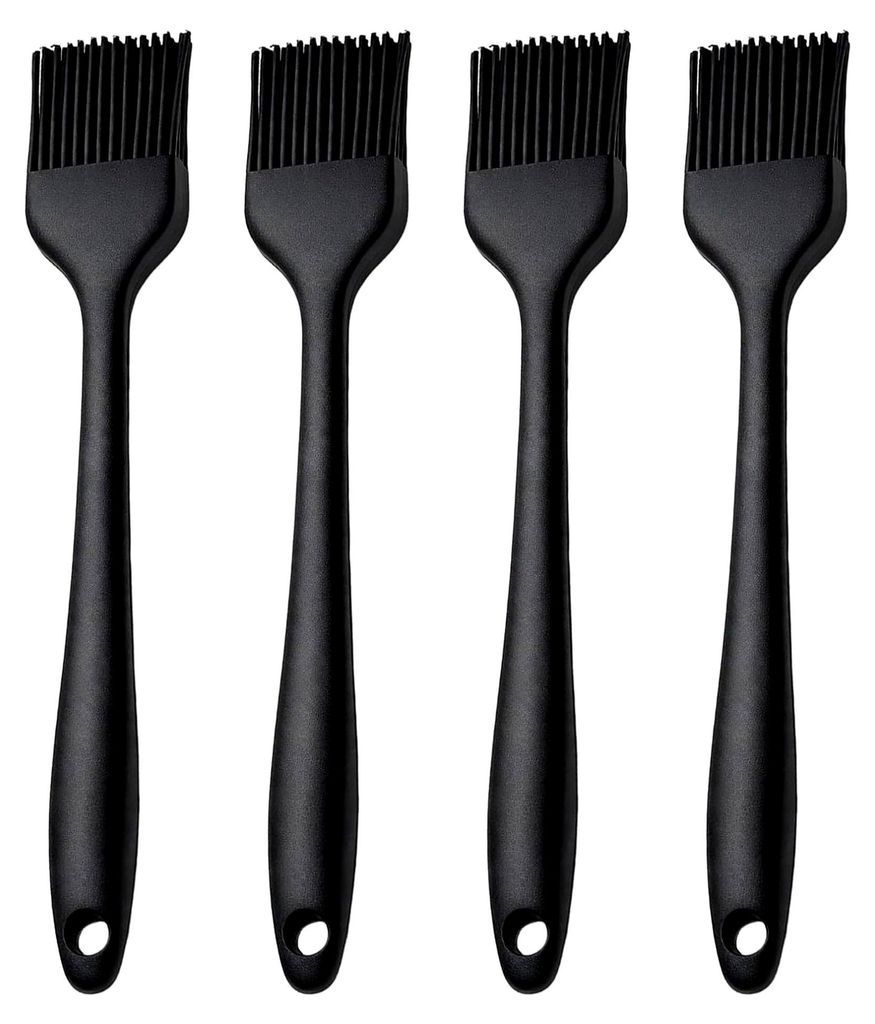 4er Set Silikonpinsel - 21cm Hitzebeständige Pinsel für Backen, Grillen und Kochen