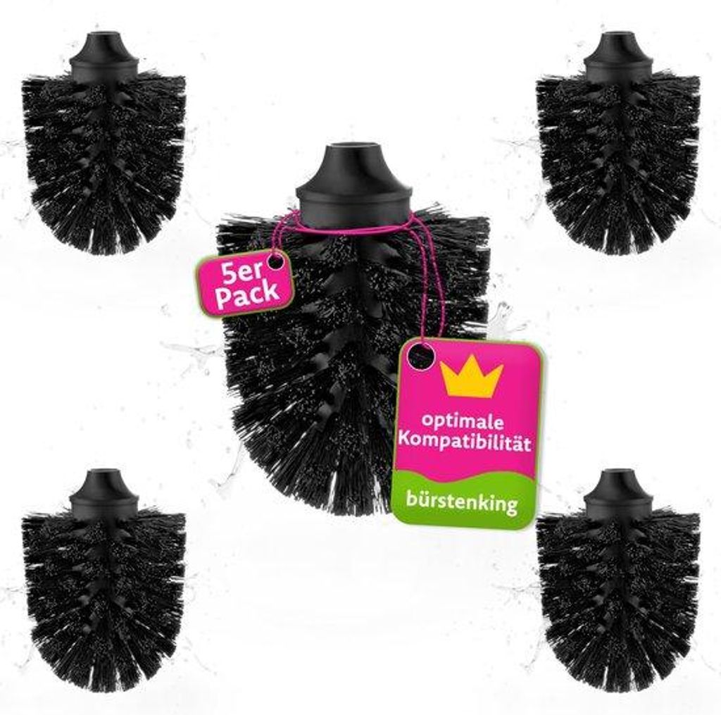 WC-Borstenkop 71mm M12-Innengewinde schwarz 5-Stück Produktbild 