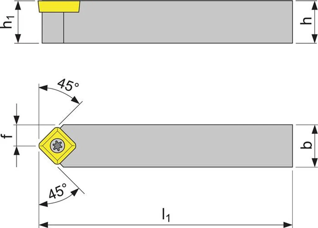 SSDCN2525M12 Supporto per Tornio CNC Nichelato | Bloccaggio S-Type - 3