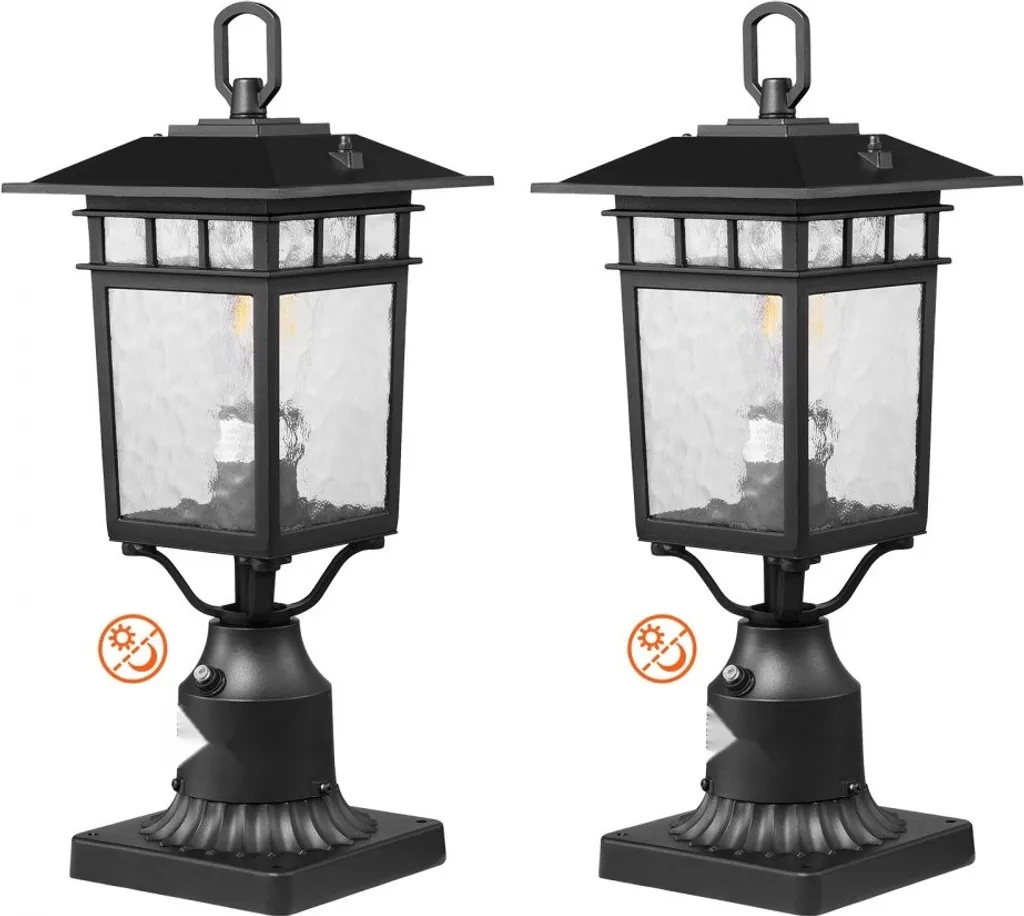Luce Sentiero 40cm IP44 Sensore Crepuscolare Lampada E27 Giardino