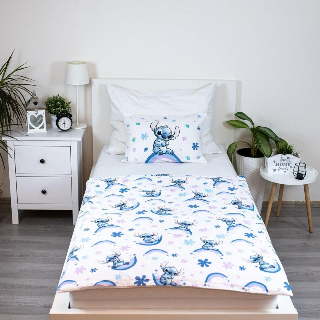 Jerry Fabrics Kinderbettwäsche Lilo and Stitch Rainbow Produktbild 
