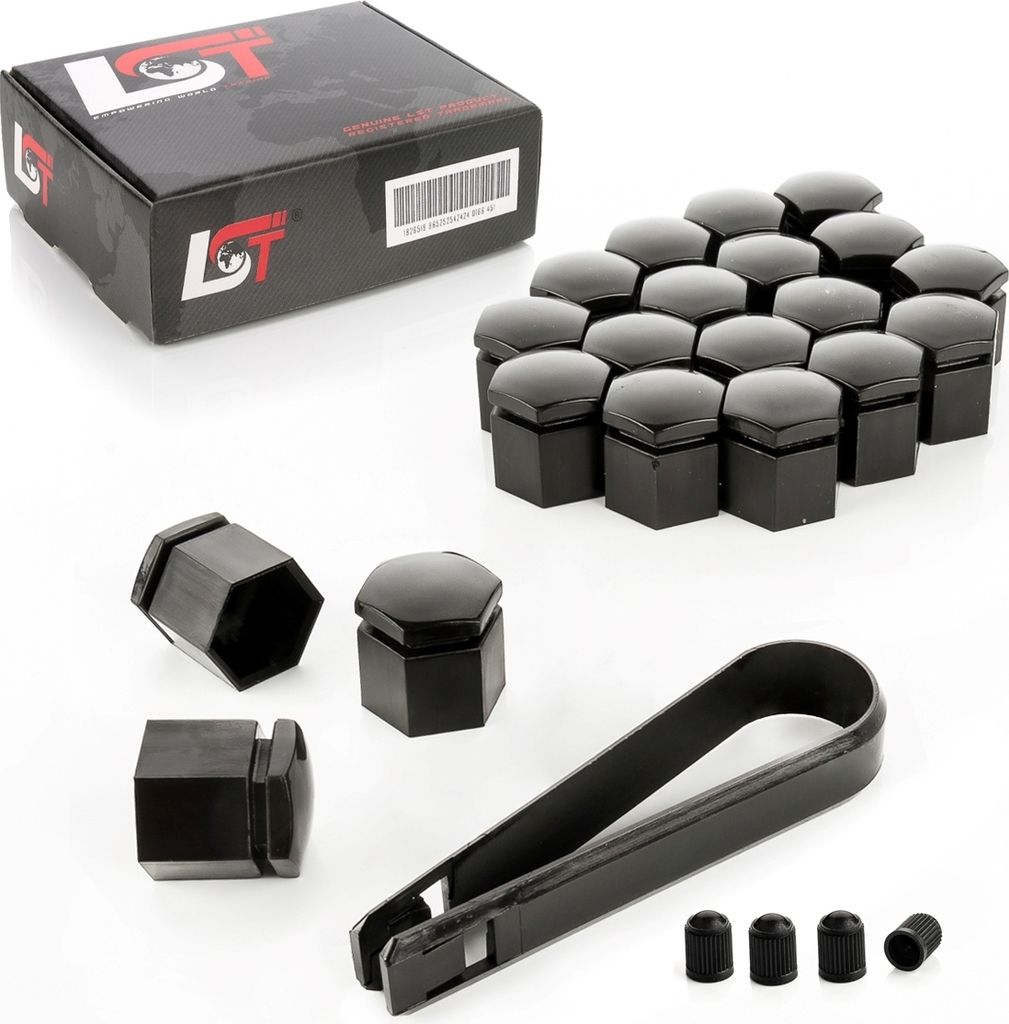 20x Radschrauben Abdeckkappen Radschraubenkappen 17 mm schwarz für BMW MINI