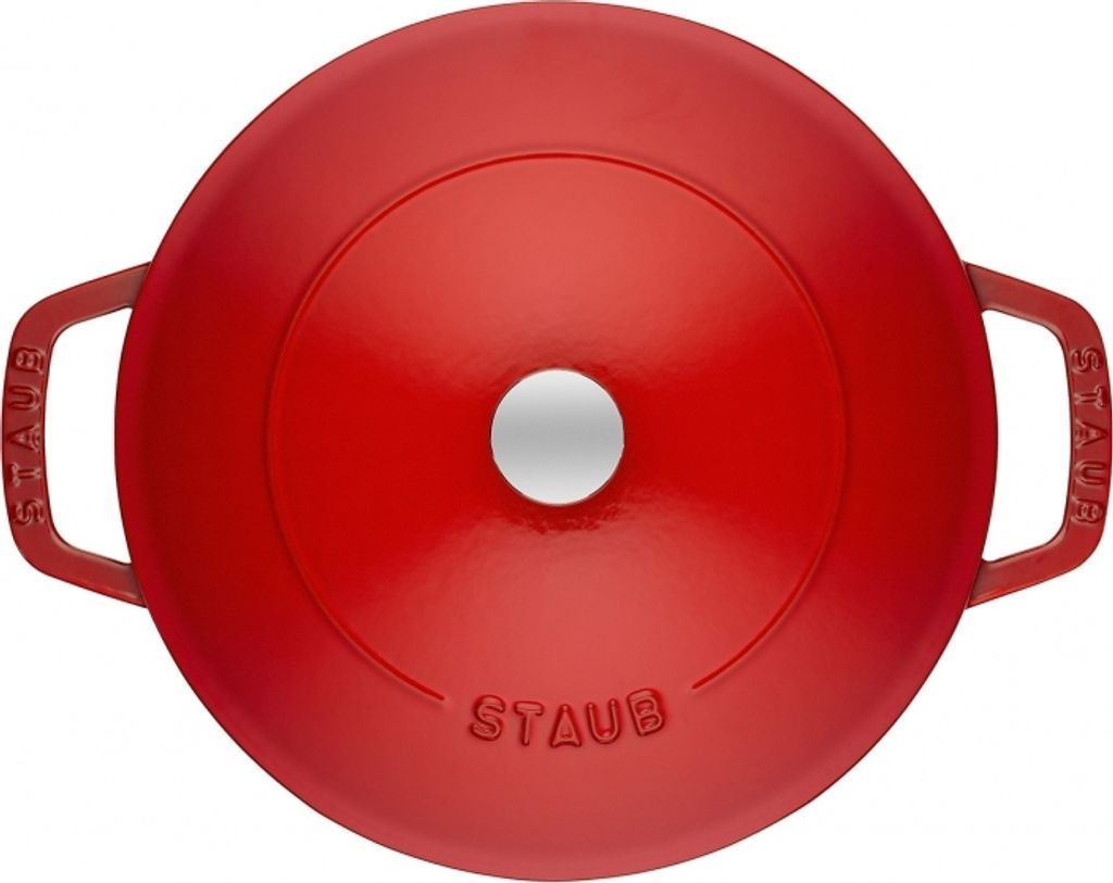 Staub Guss Bräter, rund Kirschrot 28 cm Produktbild 6