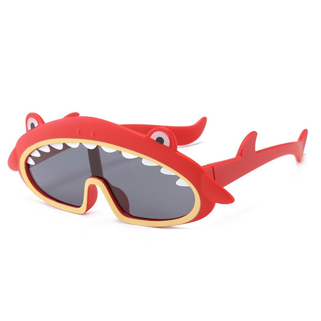 Haifischgläser einzigartige stilvolle niedliche Brille zum Hakenmotiv mit Brillen lustige Foto-Requisiten für Kinderpartys täglich Kleidung-Rot