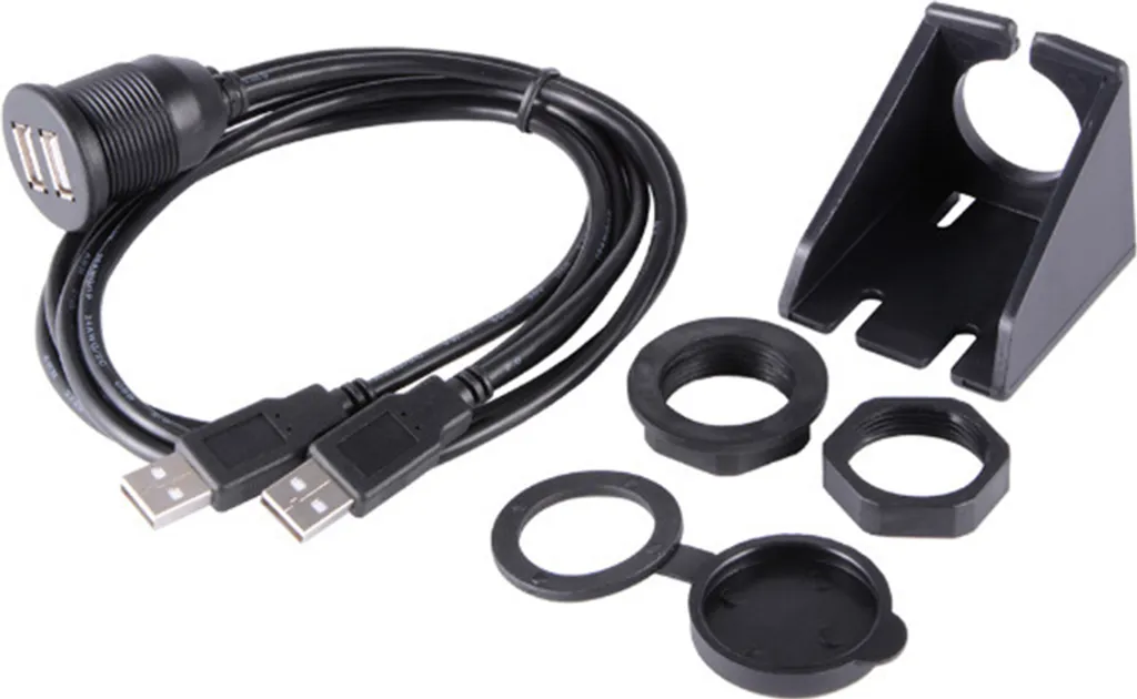Prolunga USB Doppia Porta per Veicoli: Cavo Incasso Economico e Solido