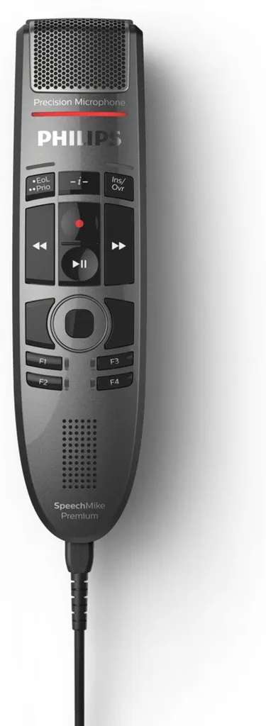 Philips SMP3700 SpeechMike Premium Touch Micro USB Unidirectionnel Noir