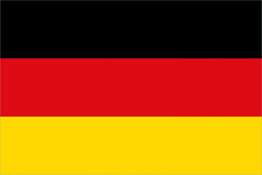 Wallario selbstklebendes Poster - Deutsche Flagge, Größe: 61 x 91,50 cm