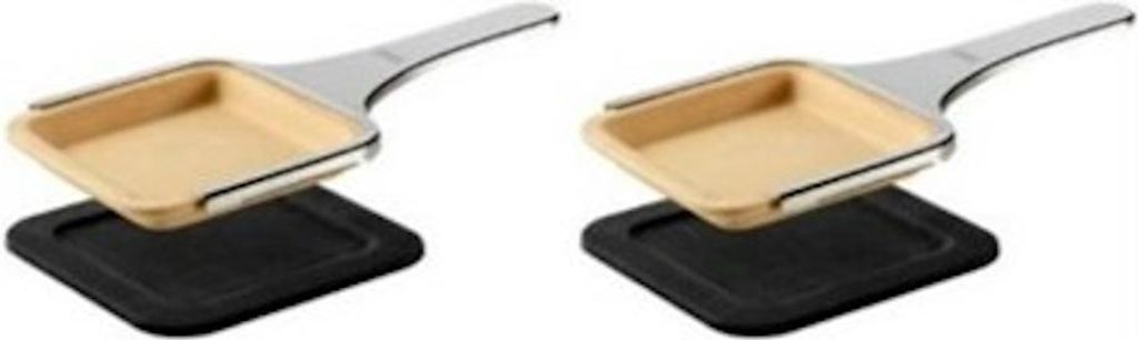 STÖCKLI Pizza Grill Keramikschalen für Mini Pizza auf Stein Set für 2 Personen