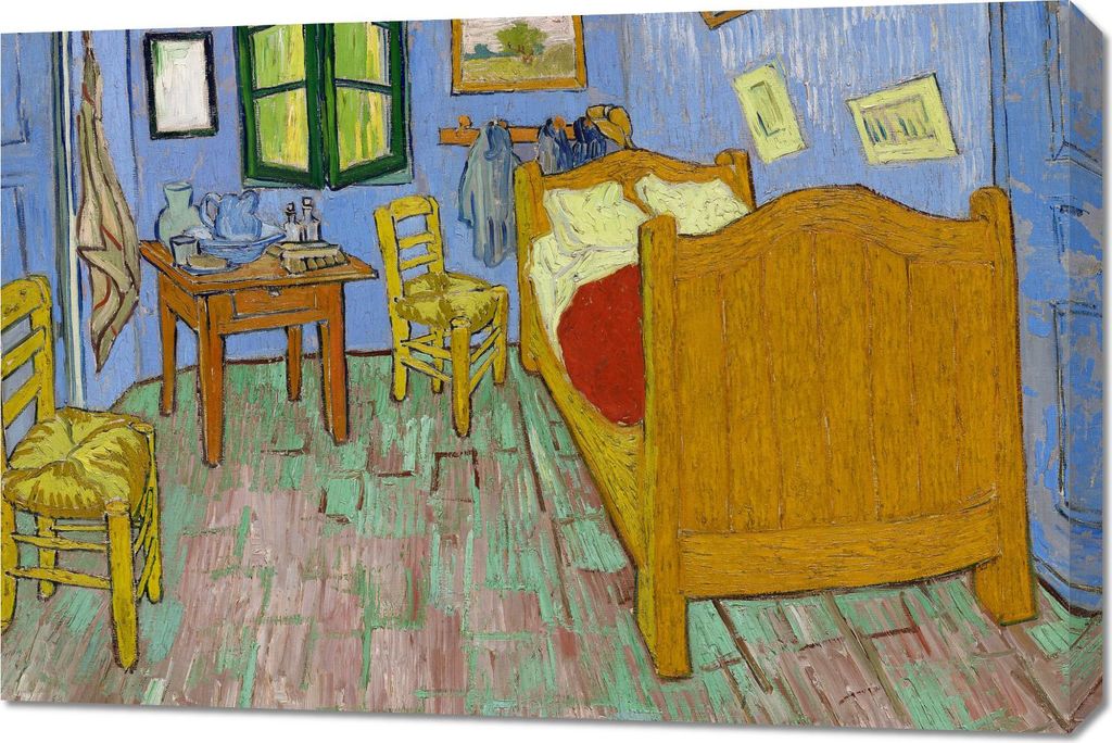 Bild 90x60cm Das Schlafzimmer, Van Gogh Vintage für das Wohnzimmer