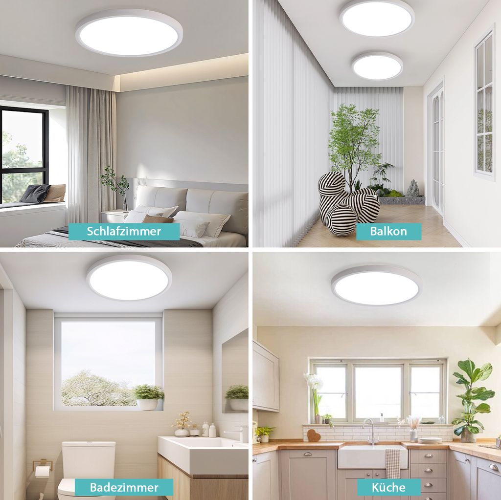 LED Deckenleuchte JDONG 54W warmliches Weiß 4000K Rund Produktbild 9