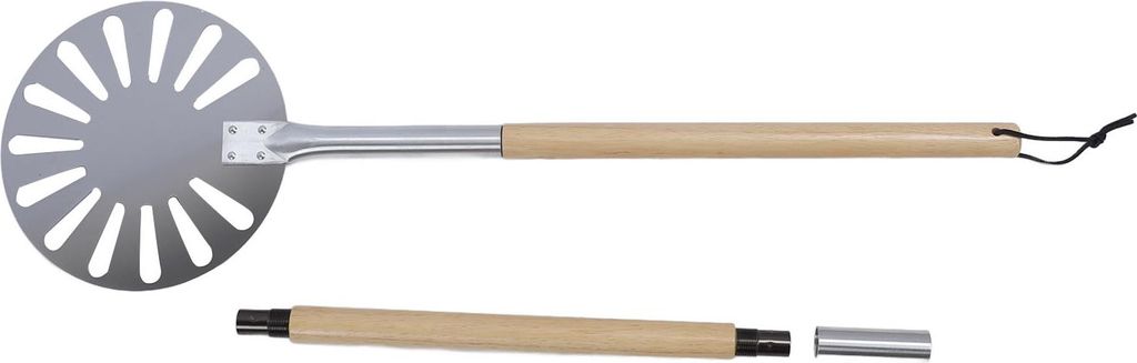 9 Zoll Pizza Wenden Schale Leichte Edelstahl perforiert Pizza Peel Metall Pizza Turner Peel mit 2 hölzernen langen Griff