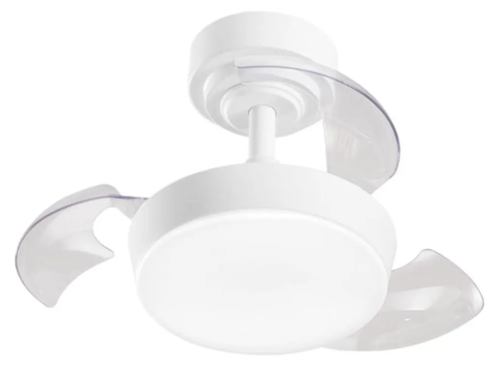 Ventilateur de Plafond à Pales Escamotables et LED 24W Moteur DC Perenz