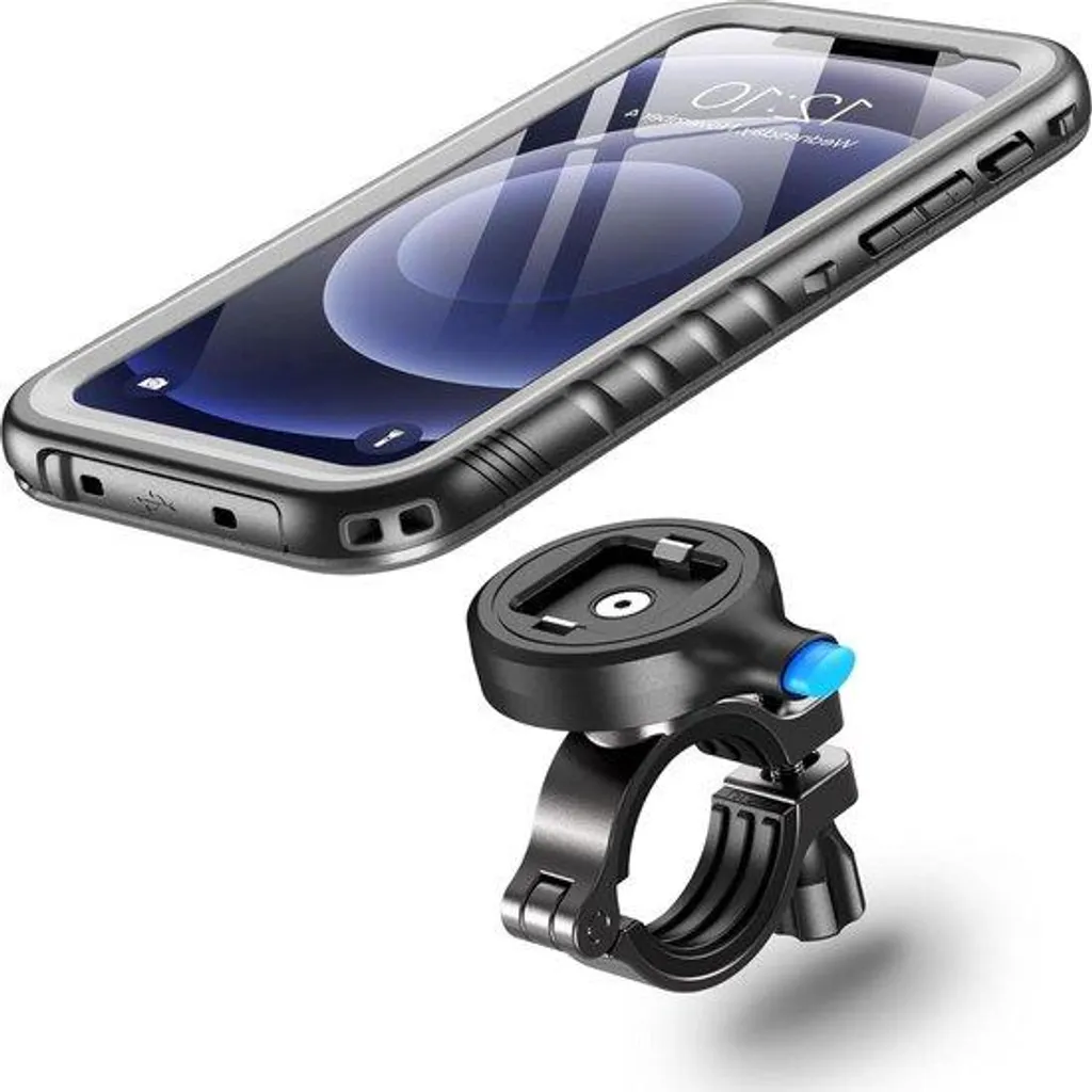 Support de téléphone moto pour iPhone étanche et antichoc noir universel