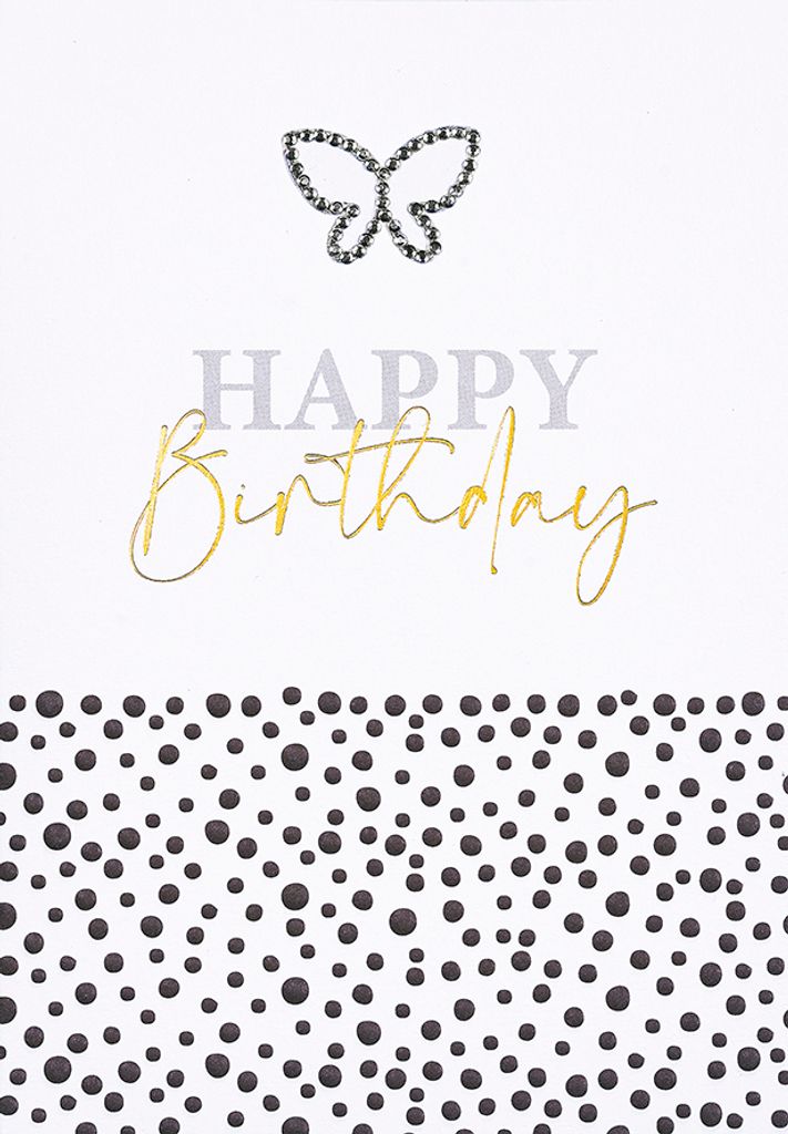 Geburtstag Happy birthday Serie Diamond Glückwunschkarte im Format