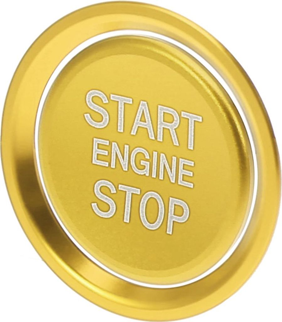 Auto Start Stop Schalter Dekoration Knopfkappe mit Ring Kit Goldton