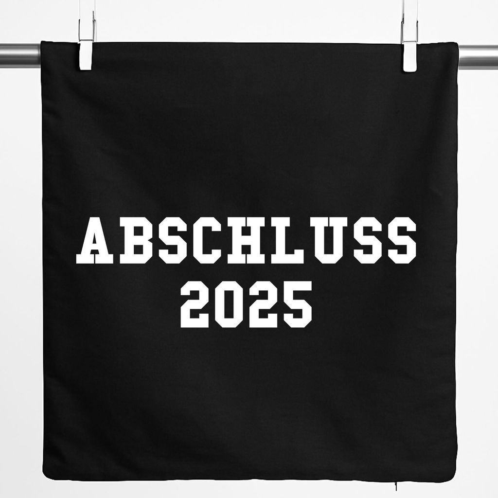 Huuraa Kissenbezug Abschluss 2025 Schulabschluss 40x40cm Black Baumwolle Dekokissenbezug Geschenkidee