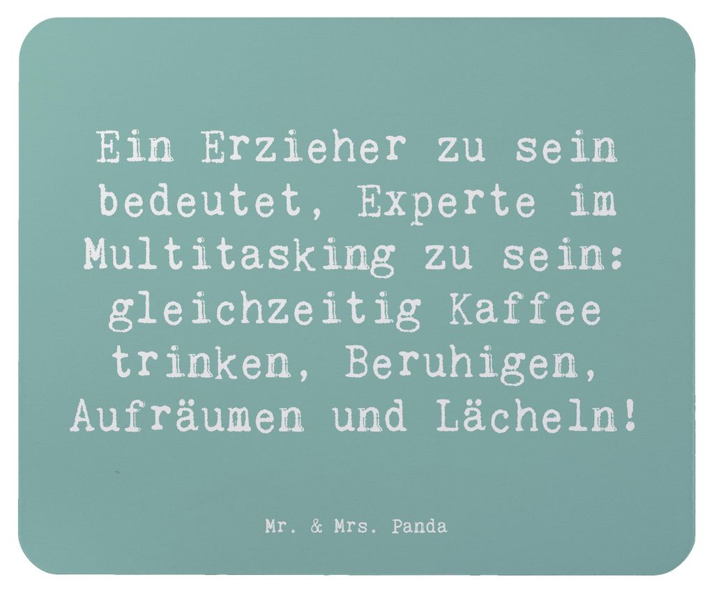 Mr. & Mrs. Panda Mauspad Spruch Multitasking Erzieher - Produktbild 