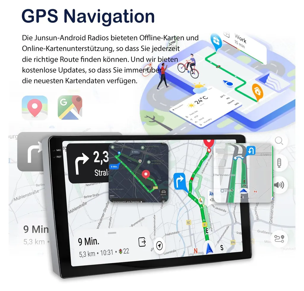 Station Multimédia Android 12 pour Smart 453 GPS 4G et Bluetooth 5.0 - 5