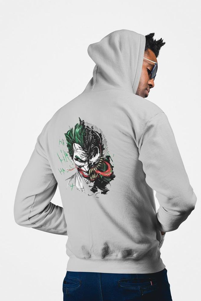 D&B Uni Hoodie ZIPMO00017 Joker HellGrau-Größe 2XL