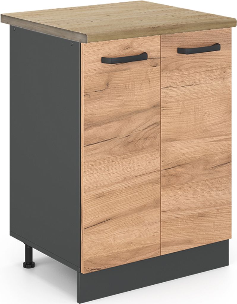 Küchenunterschrank Vicco R-Line Goldkraft Eiche 60 cm , AP Produktbild 