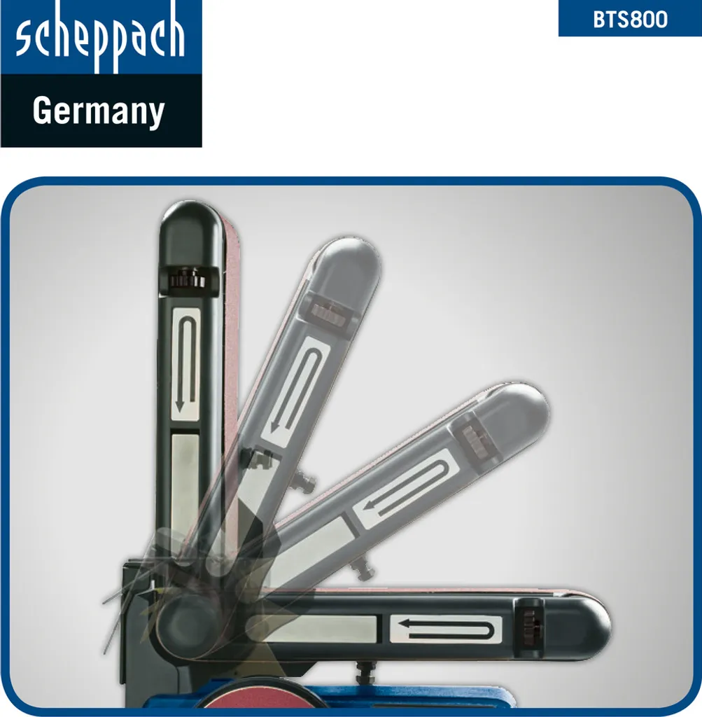 Scheppach BTS800 Ponceuse à Bande et Disque 370W 150mm Rectifieuse - 21