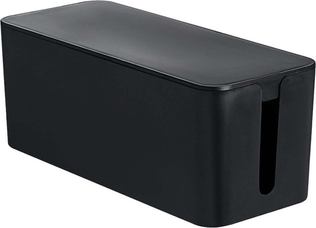 Power Strip Box wasserdichtes stabdichtes Drahtmanagement Kunststoff Desktop Ladegerät Organizer Hausversorgungen-Schwarz ,Größen:L
