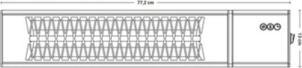 Chauffage Extérieur Triangle Dark Smart 2500W avec Variateur et App - 13