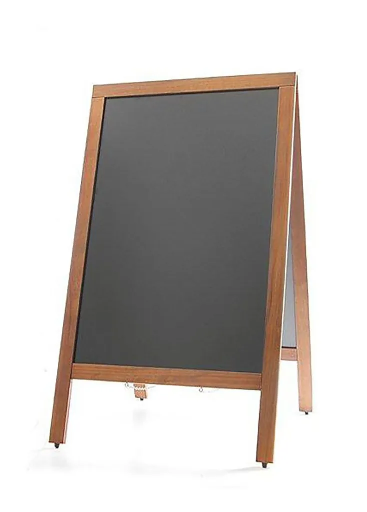 Tableau Noir Chevalet HENDI avec Cadre Bois Robuste de 120cm de Hauteur