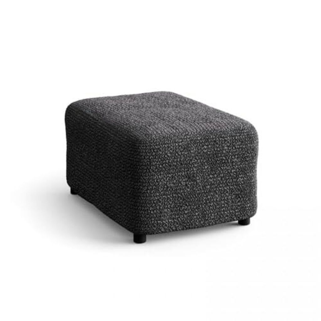 Flexibler Poufbezug XL Universal Poufbezug, weich, angenehm, passgenau, gegen Krallen und Haare (Grau)