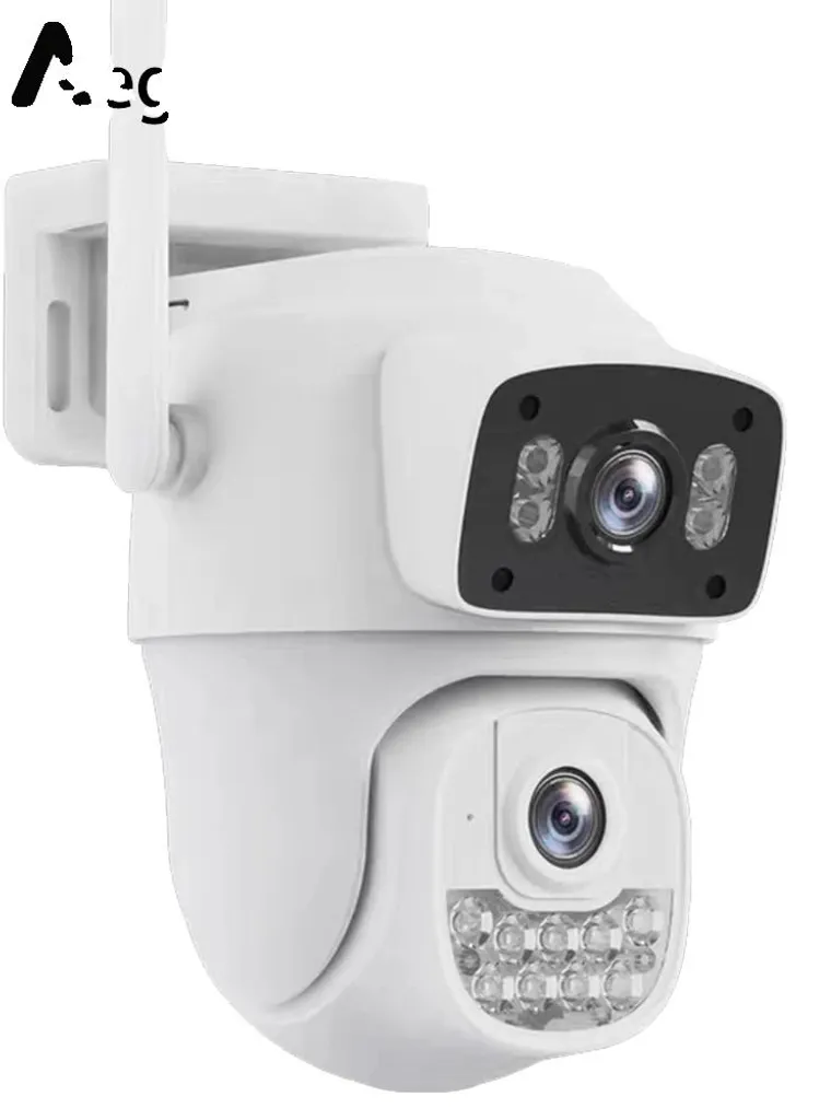 Caméra de surveillance extérieure 8MP 4K Double objectif Vision Nocturne