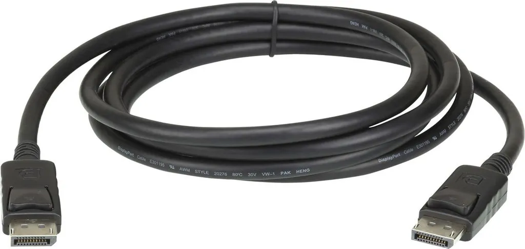 Câble DisplayPort 3m Certifié 8K UHD - Transfert 32,4 Gbps Modèle Noir