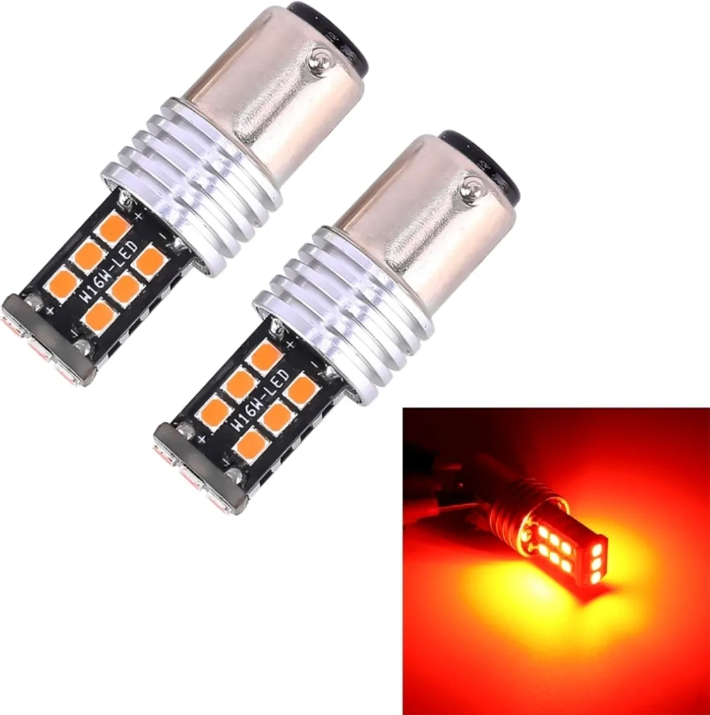 Coppia Luci LED Stop Posteriori 1157 BAY15D 300LM Rosso 12V