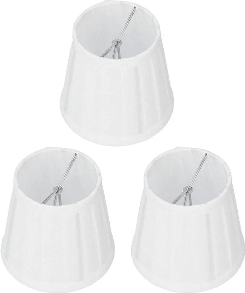 Petit abat-jour blanc à clipser en tissu pour lampe et applique