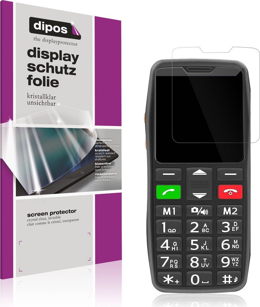 4x Schutzfolie für Tokvia T102 klar Displayschutzfolie Folie Display Schutz dipos
