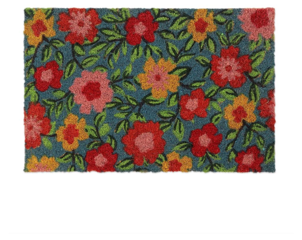 Relaxdays Zerbino in cocco farfalla 40 x 60 cm con motivo Immagine del prodotto 