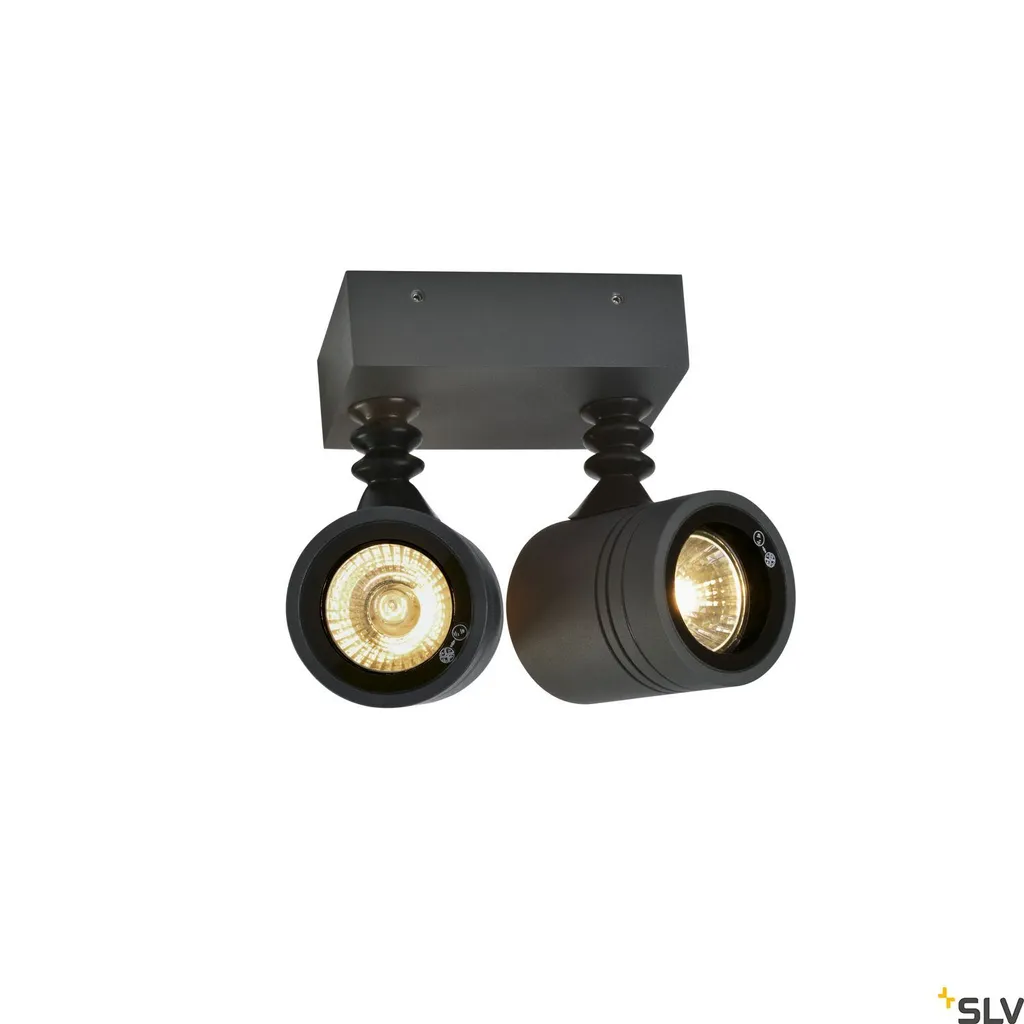 Spot extérieur robuste Myra IP55 contre la pluie projecteur anthracite