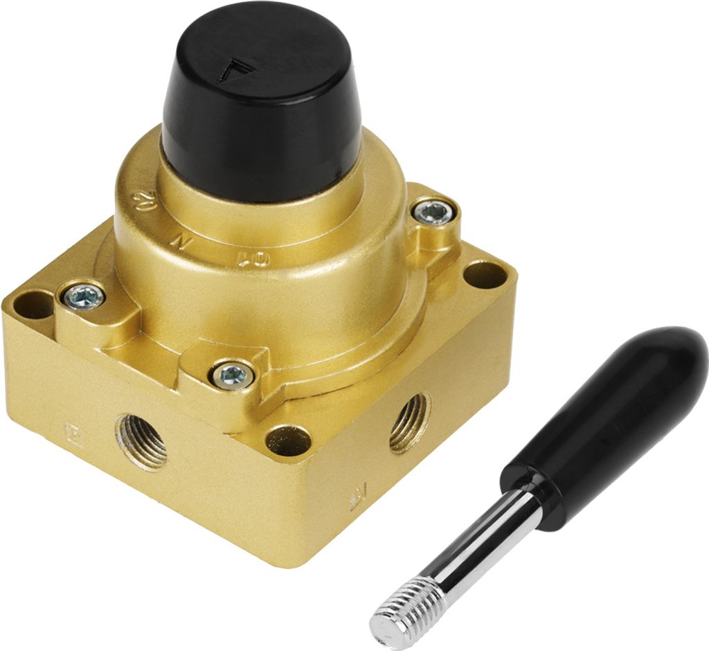 Einfach strukturiertes, festes pneumatisches Handventil, Hebel für Gasdurchgänge