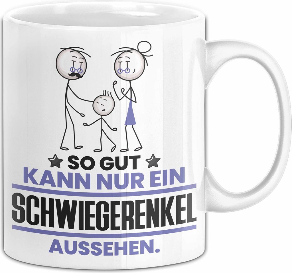 Schwiegerenkel Geschenk Tasse So Gut Kann Nur Ein Schwiegerenkel Aussehen Geschenkidee Kaffee-Becher (Weiß)