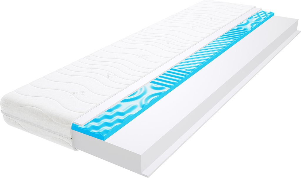 Schaumstoff Matratze 70x140 cm Doppelmatratze, H3 Mittelfest Komfortschaummatratze 11 cm Hoch Profilierter Moletschaum Profilierter Visco Memory mi...