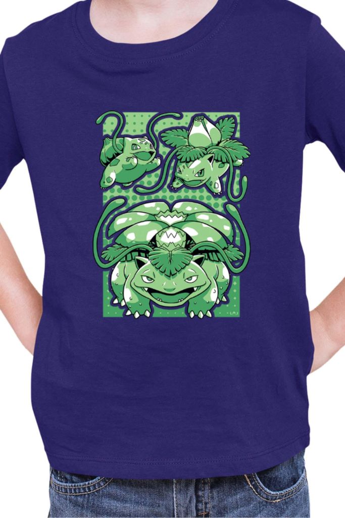 Kinder T-Shirt Japan Manga Anime Comics Pokemon 047, / Dunkelblau