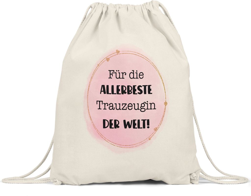 Für die allerbeste Trauzeugin der Welt Turnbeutel Hochzeit Frage Dankeschön Geschenk