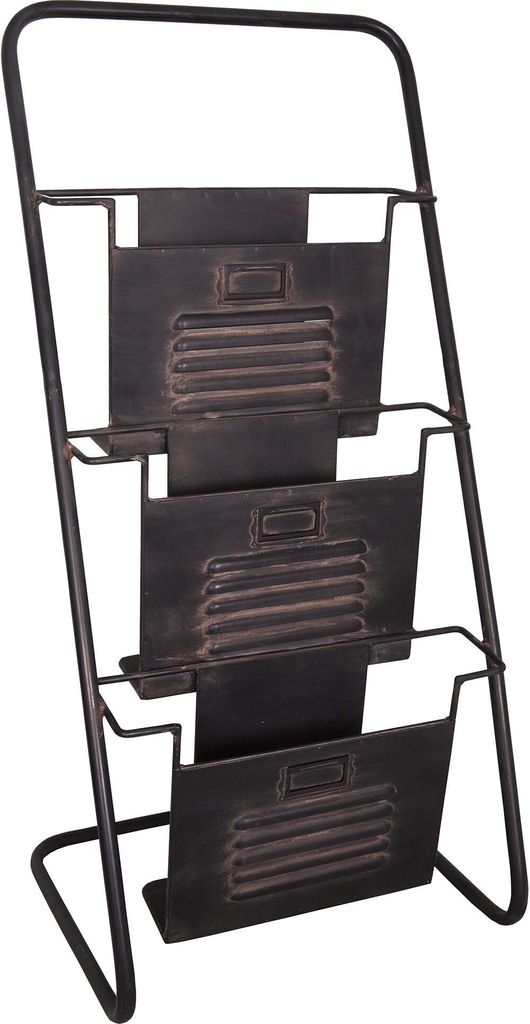 Industrieller Zeitschriftenständer aus Eisen 35 x 30 x 74 cm