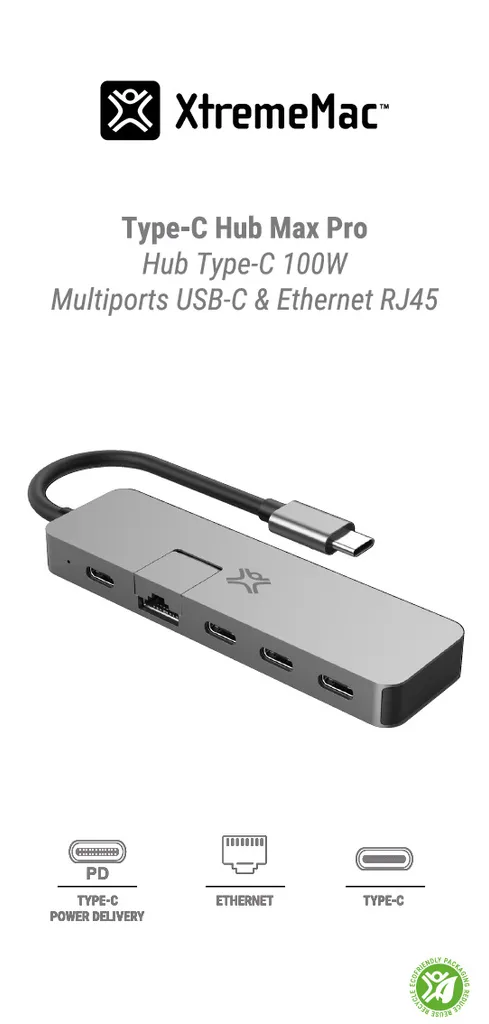 Hub USB-C XtremeMac Max Pro XWH-UMP-13 pour MacBook et PC Pro