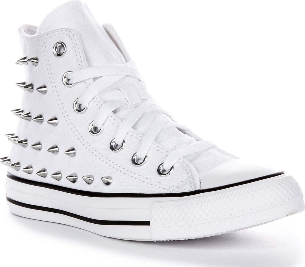 Converse Ct All Star Studd Hi Lace Up Damen Textil Sneaker In Weiß – undefined / Weiß