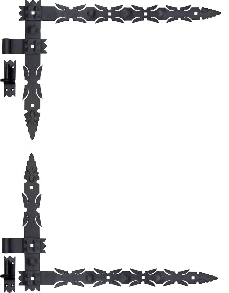 Winkelband Schmiedeeisen 800 x 460 x 50 mit Kloben 16 mm Winkelbänder Türbänder Türband